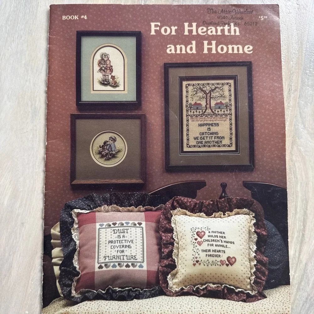Vintage 1984 Stoney Creek For Hearth and Home Counted‎ Cross Stitch Booklet #4